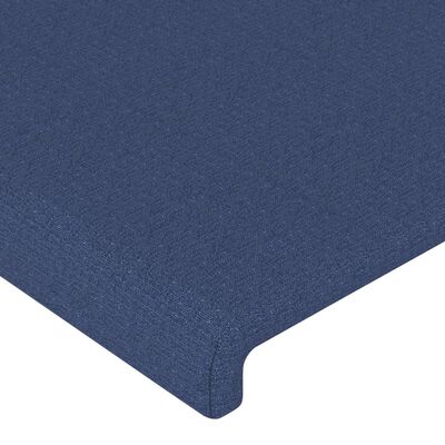 vidaXL Bedframe met hoofdbord stof blauw 180x200 cm