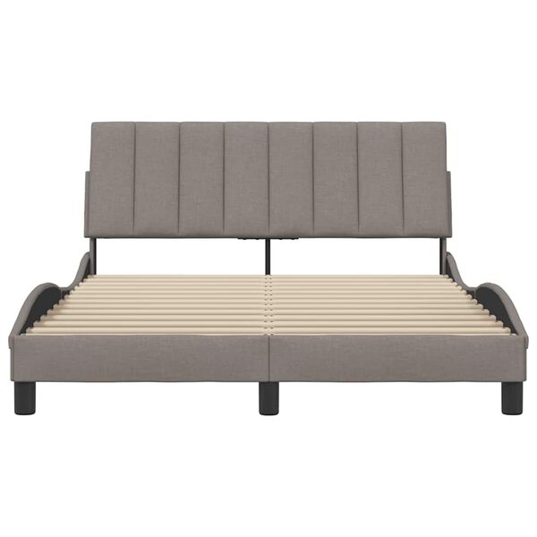 vidaXL Bedframe zonder matras "Hanko" 120x200 cm stof taupe