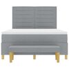 vidaXL Boxspring bed met matras Lichtgrijs 140 x 200 cm Stof