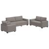 vidaXL 3-delige Loungeset met kussens stof taupe