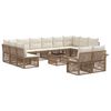 vidaXL Tuinbankenset 13 pcs Beige poly rattan