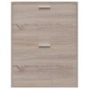 vidaXL Schoenenkast met 2 vakken eiken-look hout