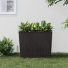 vidaXL Plantenbak met uitneembare bak rattan-look 12/44 L PP bruin