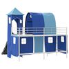 vidaXL Loftbed voor Kids Wit en Blauw 99,5 x 190 cm Metaal