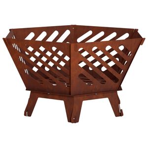 vidaXL Vuurkorf Roestkleurig 60 x 53 x 30 cm weervast staal