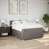 vidaXL Boxspring met matras stof taupe 140x200 cm