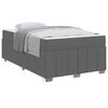 vidaXL Bedframe met matras Donkergrijs 120 x 200 cm Stof