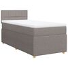 vidaXL Boxspring met matras stof taupe 80x200 cm