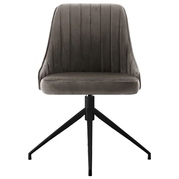 vidaXL Eetkamerstoelen 6 st fluweel donkergrijs