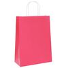 vidaXL Papieren zakken 50 st met hengsels 26x12x35 cm roze