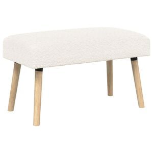 vidaXL Bank Effen Cr&egrave;mekleurig 80 x 40 x 46 cm Boucl&eacute;