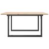 vidaXL Salontafel O-frame 90x90x45 cm massief grenenhout en staal