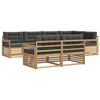 vidaXL Buiten bankenset 7 st Wit en antracietkleurig Polyester
