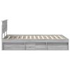vidaXL Bedframe met hoofdeinde Grijs Sonoma 120 x 200 cm Bewerkt hout