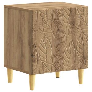 vidaXL Nachtkastje Artisanaal eiken 43 x 34,5 x 50 cm Bewerkt hout
