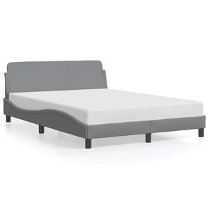 vidaXL Bedframe "Dover" stof lichtgrijs 140x190 cm