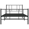 vidaXL Bedframe met hoofd- en voeteneinde metaal zwart 90x190 cm
