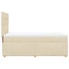 vidaXL Boxspring met matras stof cr&egrave;mekleurig 90x190 cm