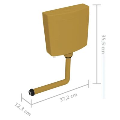 vidaXL Toiletstortbak met watertoevoer onderin 3/6 L currygeel