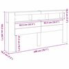 vidaXL LED Hoofdbord Zwart Eiken 200 x 18,5 x 103,5 cm Bewerkt hout