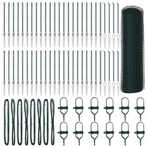 vidaXL Afrasteringspaal Groen