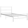 vidaXL Bedframe metaal wit 90x200 cm