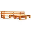 vidaXL 4-delige Loungeset pallet hout honingbruin