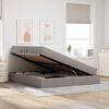 vidaXL Opbergbed met matras met matras Taupe 160 x 200 cm Polyester