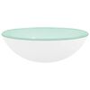 vidaXL Wasbak 42x14 cm gehard glas wit