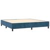 vidaXL Boxspring met matras en LED fluweel donkerblauw 200x200 cm