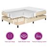 vidaXL LED Box Spring Bed met matras Cr&egrave;me 160 x 200 cm Stof