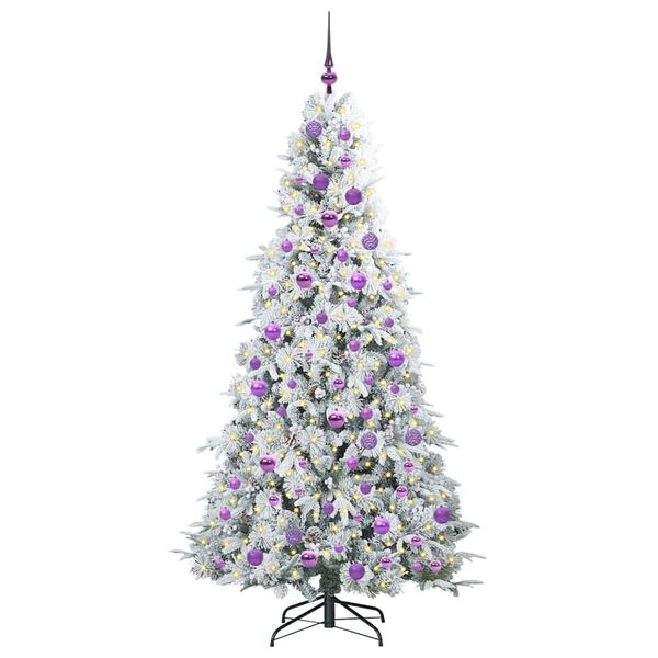 vidaXL Kunstmatige Inklapbare Kerstboom Wit 180 cm PE en PVC