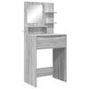 vidaXL Slaapkamer Kaptafels met lade Grijs Sonoma 80 x 39,6 x 135 cm
