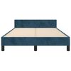 vidaXL Bedframe zonder matras 120x200 cm fluweel donkerblauw