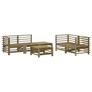 vidaXL 6-delige Loungeset ge&iuml;mpregneerd grenenhout