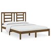 vidaXL Bedframe massief grenenhout honingbruin 135x190 cm