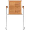 vidaXL Tuinstoelen 2 st met kussens massief acaciahout en staal