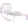 vidaXL Bedframe extra lang zonder matras massief hout wit 90x220 cm