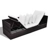 vidaXL Ligstoel Bruin 200 x 60 x 58 cm poly rattan