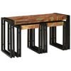 vidaXL Nesttafel 3 pcs Bruin en zwart massief gerecycled hout