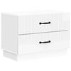 vidaXL Nachtkastje Hoogglans Wit 62 x 34,5 x 44,5 cm Bewerkt hout
