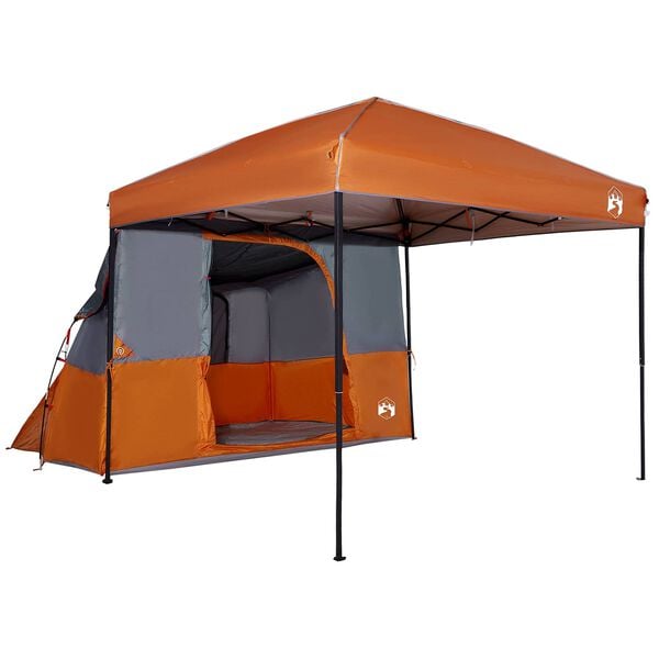 vidaXL Camping Tent Set met dak 2 pcs Oranje Taffeta en Stof