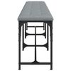 vidaXL Eetkamerbank 186x32x45 cm staal en stof lichtgrijs