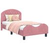 vidaXL Bedframe voor kinderen met hoofdbord Roze 80 x 160 cm Fluweel