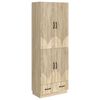 vidaXL Kastenset 2 pcs Sonoma Eiken Bewerkt hout