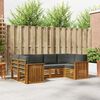 vidaXL Sofa-Sets 20 pcs Natuurlijk en Antraciet Massief Acaciahout