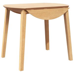 vidaXL Eettafel massief hout naturel rubber