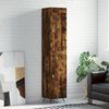 vidaXL Hoge kast 34,5x34x180 cm bewerkt hout gerookt eikenkleurig