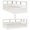 vidaXL Bed met boekenkast zonder matras grenenhout wit 90x200 cm