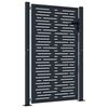 vidaXL Poort 100x150 cm met vierkant staal antracietkleurig